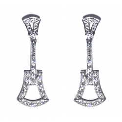PENDIENTES ORO BLANCO CIRCONITAS