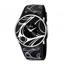 Reloj Lotus Mujer correa negra esfera negra