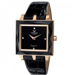 Reloj Viceroy Mujer correa negra esfera negra caja cobre