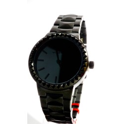 Reloj Viceroy Mujer cadena de acero esfera negra pavonado negro