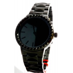Reloj Viceroy Mujer cadena de acero esfera negra pavonado negro (1)